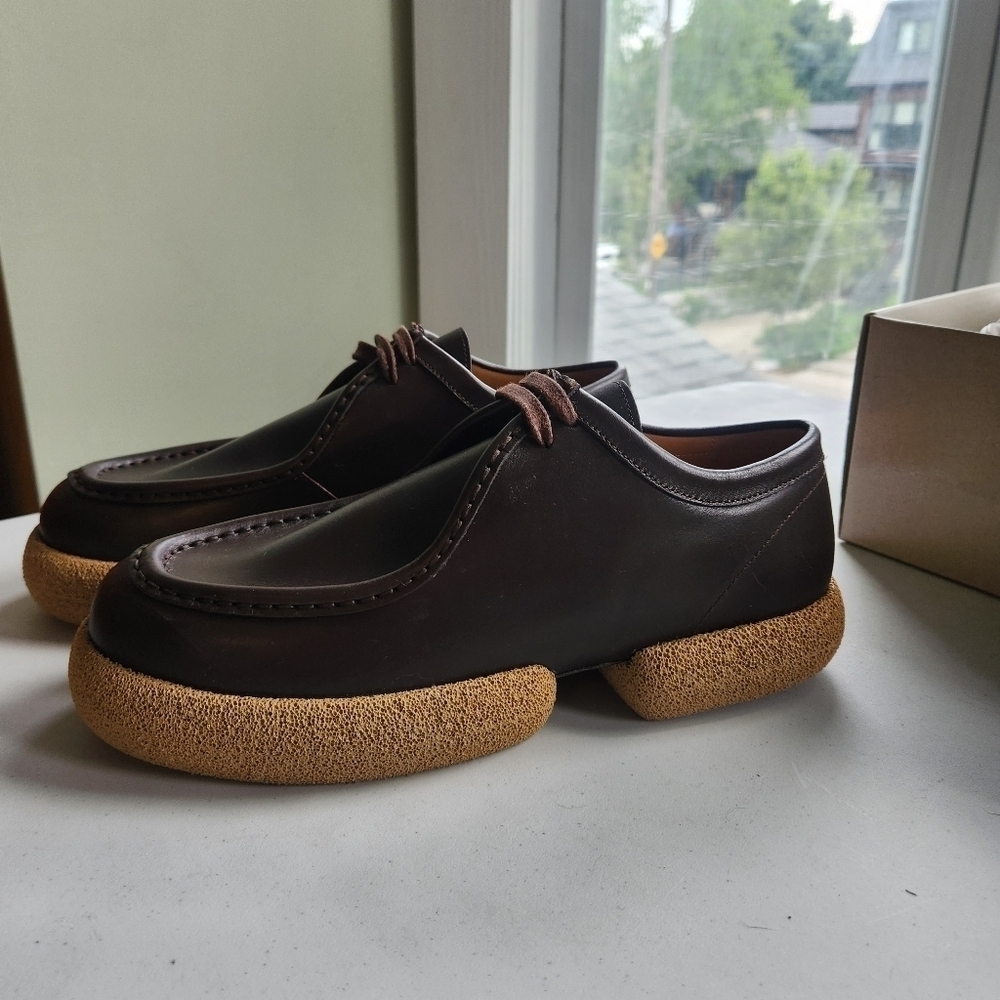 DRIES VAN NOTEN Brown Leather Oxfords 39.5 BNWOB - Picture 8 of 11